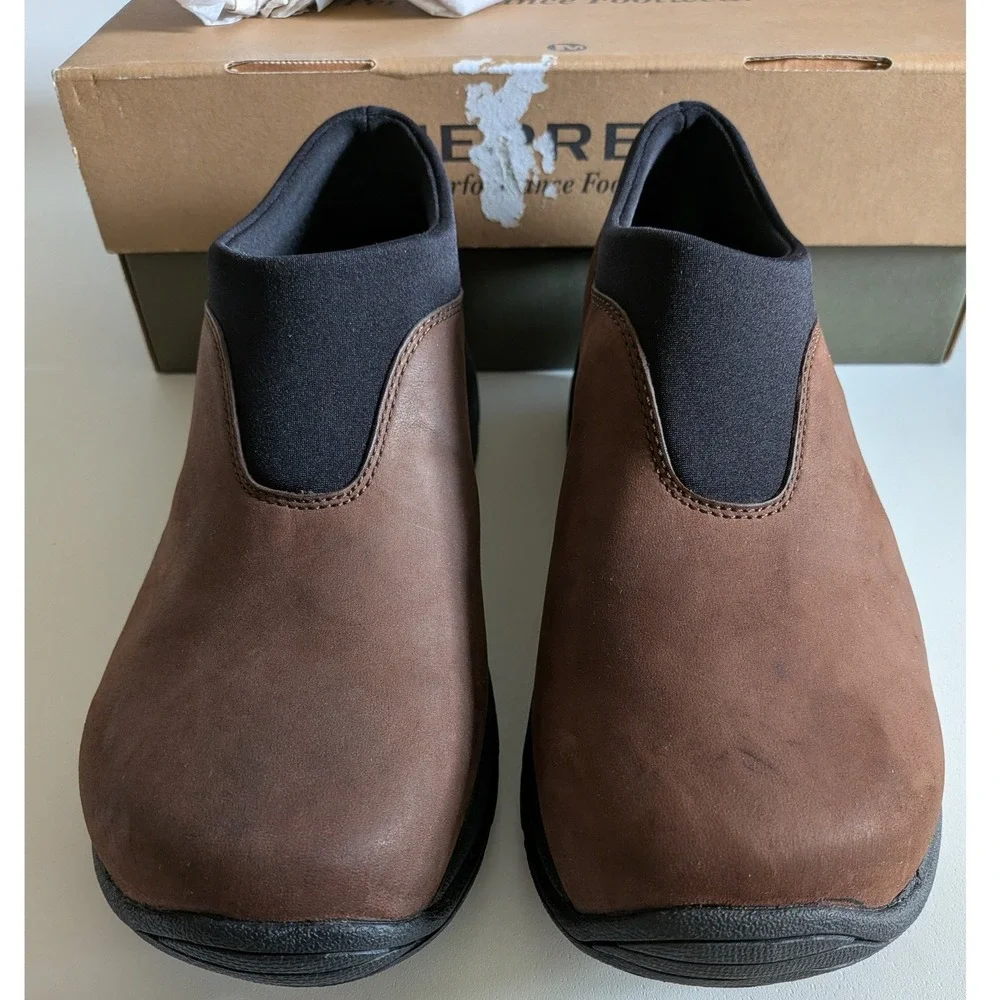 Merrell Primo Moc Brown Leather Slip On Shoes Men's 8 60485 Air Cushion Loafers